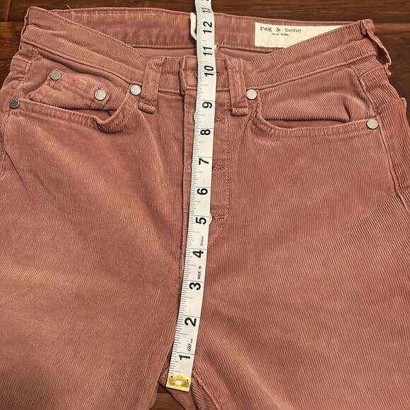 Rag & Bone Distressed Nina High Rise Ankle Skinny Raw Hem Corduroy Pants - Picture 6 of 14